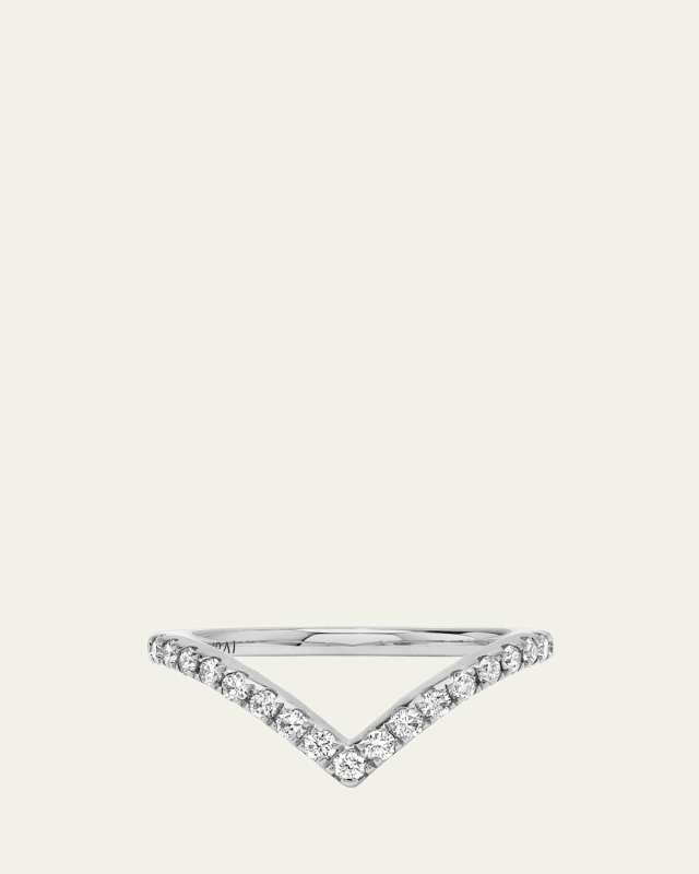 The Signature V 14K White Gold Lab Grown Diamond Band, 0.38tcw